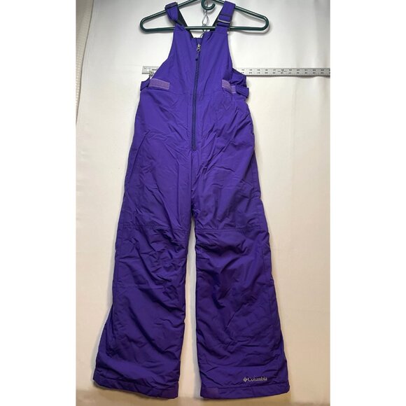 Columbia Sports snow bib youth medium 28 x 26 ski pants snowboard 10 12 purple - Picture 1 of 13